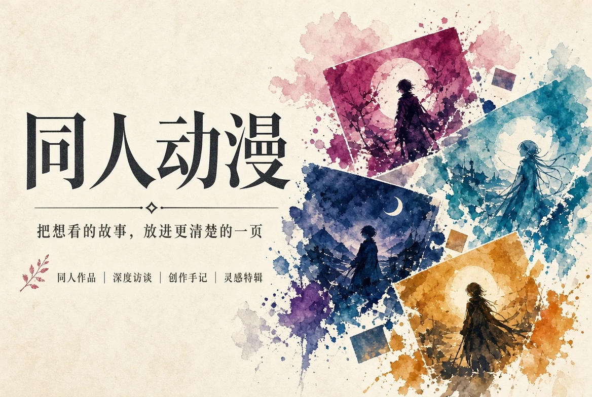 同人动漫杂志式封面